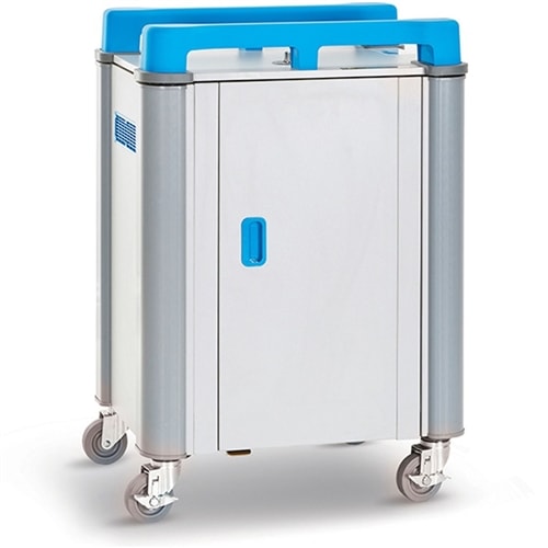 TabCabby 20 Device Mobile USB A Charge & Sync Trolley for tablets up to 11" with Portable Baskets